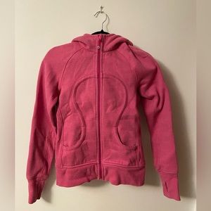 Lululemon pink scuba zip-up sweater size 4